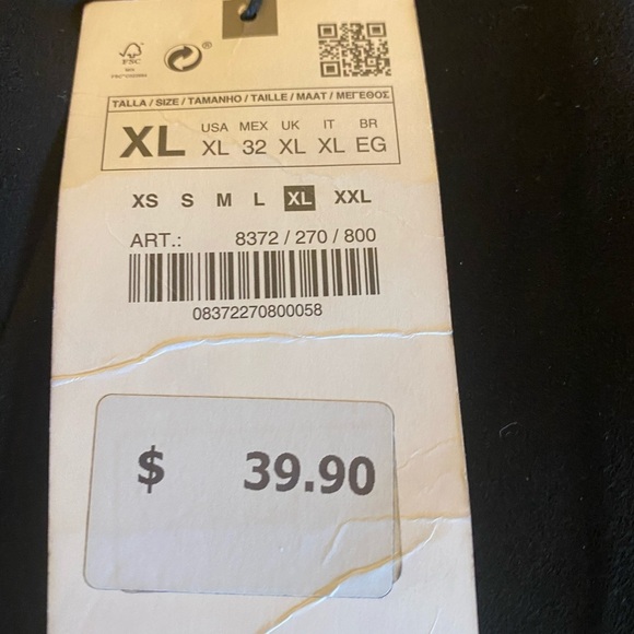 Zara Black Faux Suede Stretch Pant - Picture 12 of 13